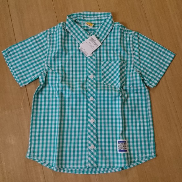 mou jon jon(ムージョンジョン)の【120cm】mou jon jonチェックシャツ キッズ/ベビー/マタニティのキッズ服男の子用(90cm~)(Tシャツ/カットソー)の商品写真