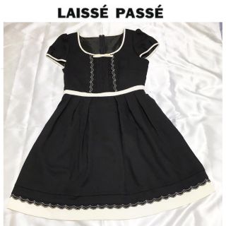 レッセパッセ(LAISSE PASSE)の未使用 タグつき レッセパッセ ワンピース ブラック きちんと きれいめ(ひざ丈ワンピース)