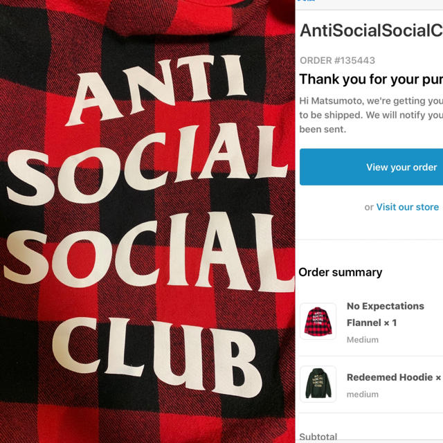 aotisocialsocialclub Mサイズ 多少の値下げ可