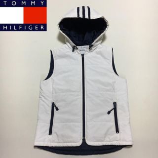 トミーヒルフィガー(TOMMY HILFIGER)のトミヒルフィガー◆ベスト パーカー ホワイト  Sサイズ(ベスト)