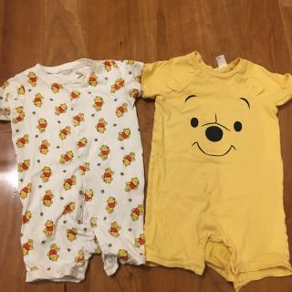 エイチアンドエム(H&M)のプーさん つなぎ ♡  ハロウィンにも♡  2枚セット(カバーオール)