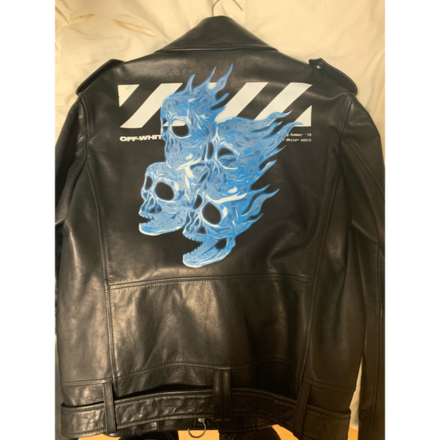 off white ライダースジャケット オフホワイト