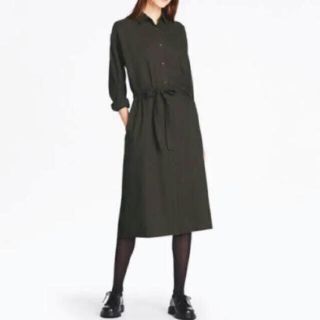 ユニクロ(UNIQLO)のUNIQLO ユニクロ ロングシャツワンピース(ロングワンピース/マキシワンピース)