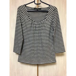 マックスマーラ(Max Mara)のマックス マーラ ＊ Max Mara  八分袖 ボーダー カットソー(M) (カットソー(長袖/七分))