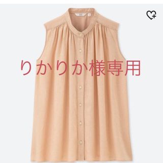 ユニクロ(UNIQLO)のUNIQLO リネンブレンドブラウス(ノースリーブ)(シャツ/ブラウス(半袖/袖なし))