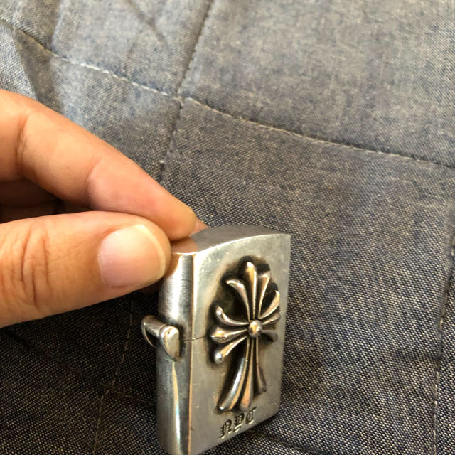 Chrome Hearts(クロムハーツ)のシルバー925 zippo ジッポー NYC メンズのファッション小物(タバコグッズ)の商品写真