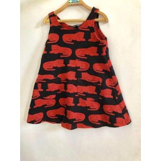 マリメッコ(marimekko)のmarimekko　マリメッコ　ライオン　ワンピース　100cm　キッズ(ワンピース)