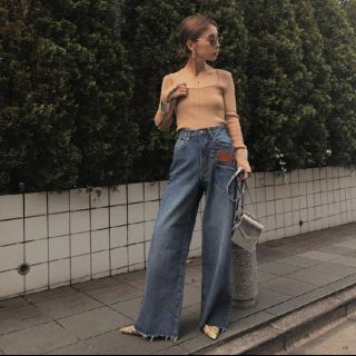 アメリヴィンテージ(Ameri VINTAGE)のアメリヴィンテージ OVERLAP FAKE DENIM  デニム (デニム/ジーンズ)