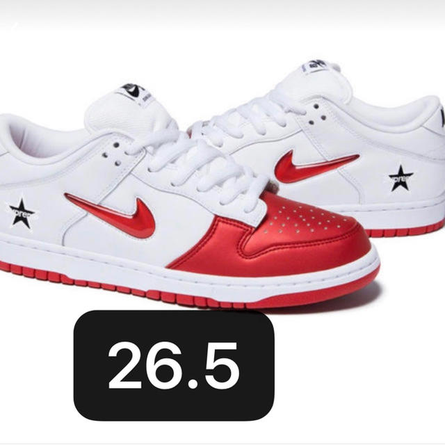 Supreme nike dunk low sb 白赤