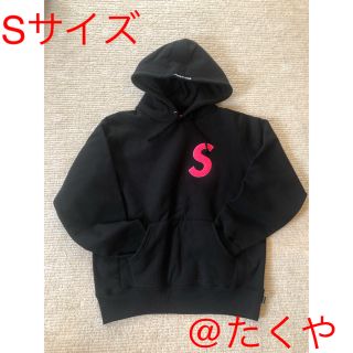 シュプリーム(Supreme)のS Logo Hooded Sweatshirt Sサイズ Black Sロゴ(パーカー)