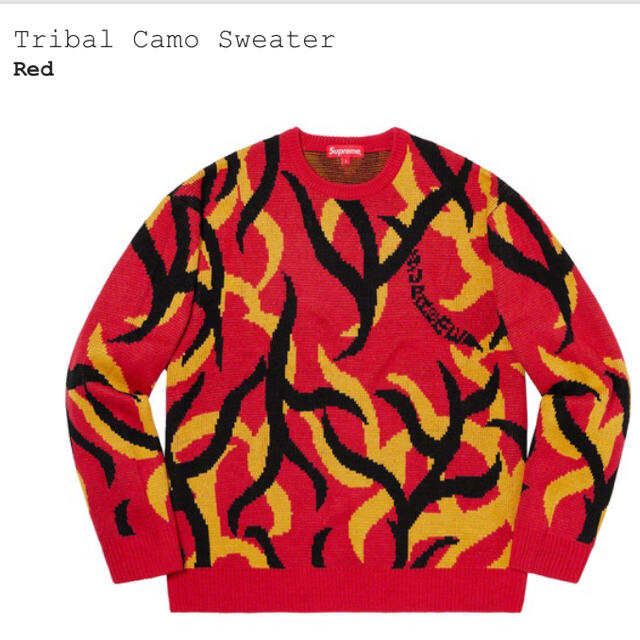 supreme tribal camo sweater M