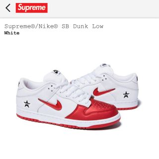 シュプリーム(Supreme)のSupreme Nike SB Dunk 赤 レッド ホワイト(スニーカー)