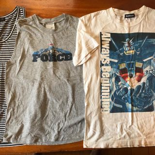 バンダイ(BANDAI)の3枚セットNlKE 上着ナイキ 他袖なし BANDAl ガンダムTシヤツ (Tシャツ/カットソー(半袖/袖なし))