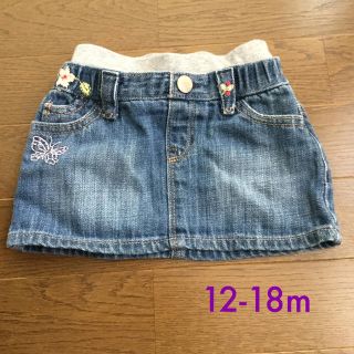 ベビーギャップ(babyGAP)のbaby GAP デニムスカート 刺繍 12-18m 80m(スカート)