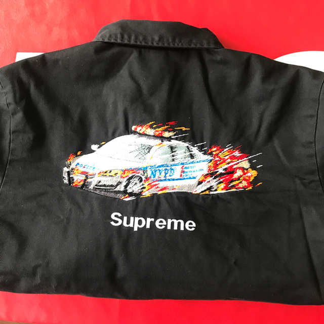 Supreme cop car embroidered work jacket | www.myglobaltax.com