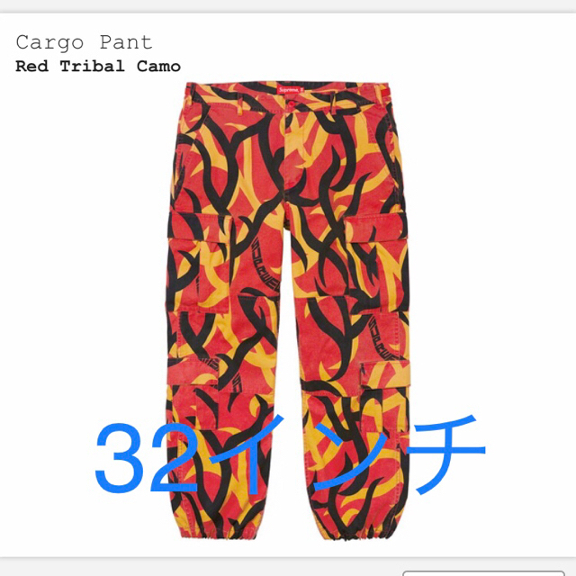 32インチ Supreme Cargo Pant Red Tribal Camo