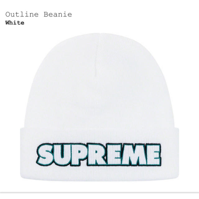 【即発送可】outline beanie SUPREME ビーニーニット帽/ビーニー