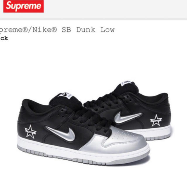 靴/シューズsupreme nike sb dunk low 27cm