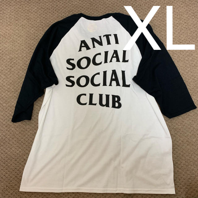 XL アンチ ソーシャル クラブ 7分 Ｔシャツ 黒 白 新品 7分丈 長袖