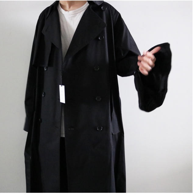 SUNSEA(サンシー)のSTEIN LAY OVERSIZED OVERLAP COAT メンズのジャケット/アウター(トレンチコート)の商品写真