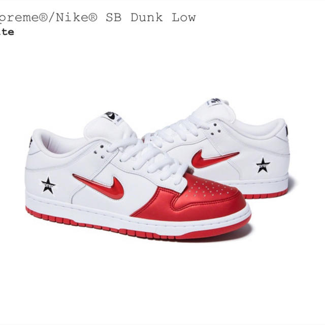 即完売 supreme Nike SB Dunk Low white 29.5