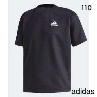 アディダス(adidas)の新品【 アディダス 】吸汗速乾 ロゴ入り Tシャツ ブラック 110(Tシャツ/カットソー)