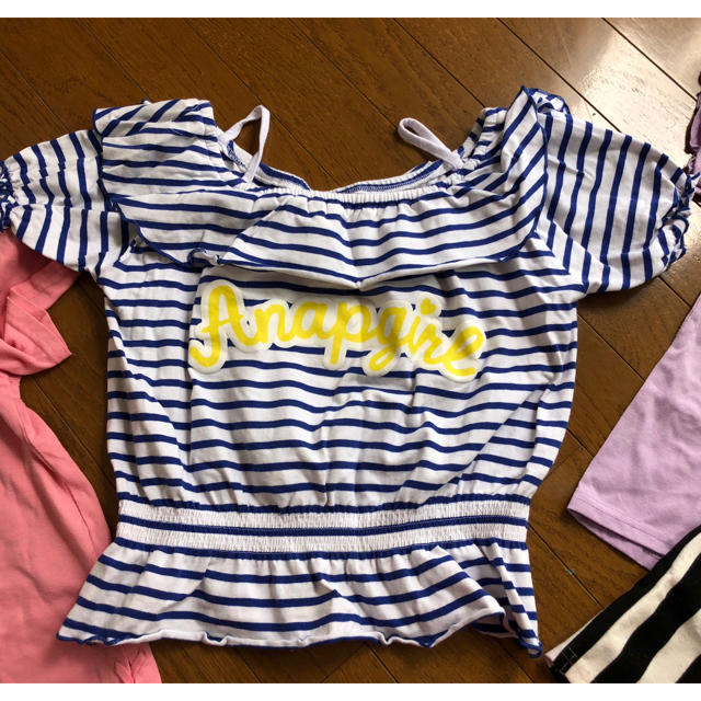 ANAP アナップ ガール上下4点セット S〜M キッズ/ベビー/マタニティのキッズ服女の子用(90cm~)(Tシャツ/カットソー)の商品写真