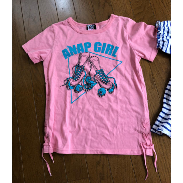 ANAP アナップ ガール上下4点セット S〜M キッズ/ベビー/マタニティのキッズ服女の子用(90cm~)(Tシャツ/カットソー)の商品写真