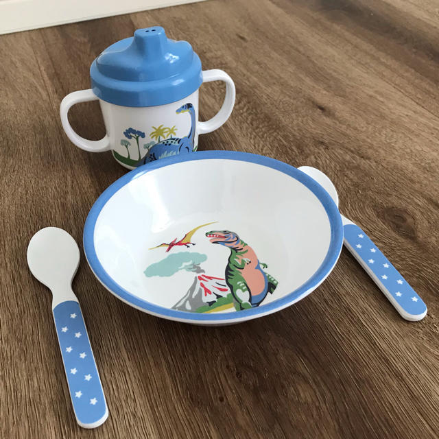 Cath Kidston(キャスキッドソン)の〔新品・未使用品〕Cath Kidston メラミンナーサリーセット 離乳食   キッズ/ベビー/マタニティの授乳/お食事用品(離乳食器セット)の商品写真