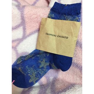 ツモリチサト(TSUMORI CHISATO)のツモリチサト☆新品未使用星柄ラメシースルー靴下(ソックス)