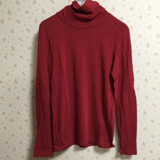 6点2000円！(37)タートルネック カットソー赤(カットソー(長袖/七分))