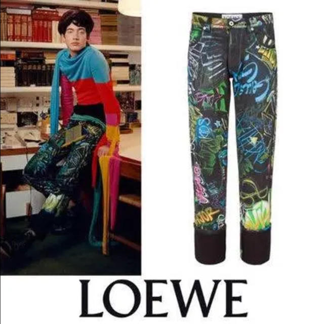 LOEWE(ロエベ)のロエベ ファイブポケット グラフィックペイント メンズのパンツ(デニム/ジーンズ)の商品写真