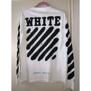 オフホワイト(OFF-WHITE)のoff-white ロンT Sサイズ ホワイト(Tシャツ/カットソー(七分/長袖))