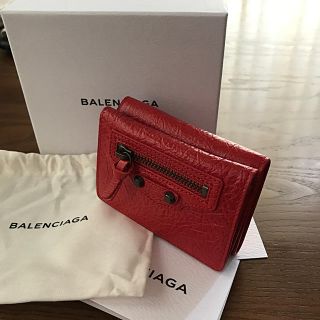 バレンシアガ(Balenciaga)のBALENCIAGA クラシック ミニ ウォレット レッド(財布)