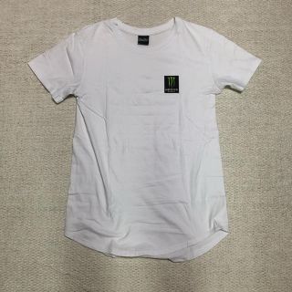 ユニクロ(UNIQLO)のモンスターエナジー Tシャツ ロング丈 ホワイト Lサイズ メンズ(Tシャツ/カットソー(半袖/袖なし))