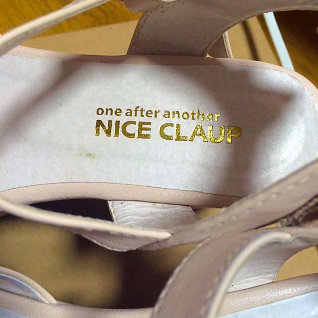 one after another NICE CLAUP(ワンアフターアナザーナイスクラップ)のナイスクラップ 厚底リボンサンダル レディースの靴/シューズ(サンダル)の商品写真