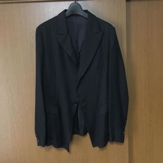 ヨウジヤマモト(Yohji Yamamoto)の未使用品 Y's テイラードジャケット 黒 シャドーストライプ(テーラードジャケット)