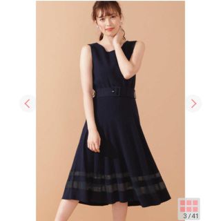 ジルバイジルスチュアート(JILL by JILLSTUART)のジルバイ♡ 透けヘムニットワンピース♡美品送料無料(ひざ丈ワンピース)