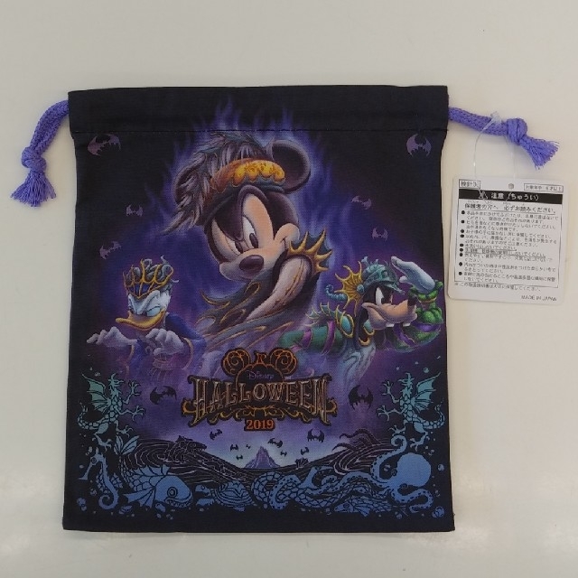 Disney(ディズニー)の[新品未使用]DisneyHalloween2019巾着*SEA* エンタメ/ホビーのおもちゃ/ぬいぐるみ(キャラクターグッズ)の商品写真