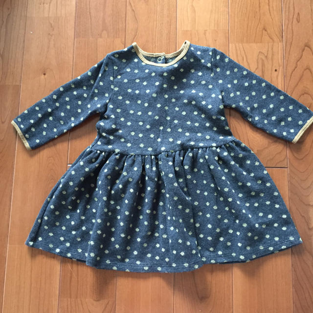 PETIT BATEAU(プチバトー)のプチバトー  ワンピース 水玉 ドット柄 95cm/3ans キッズ/ベビー/マタニティのキッズ服女の子用(90cm~)(ワンピース)の商品写真