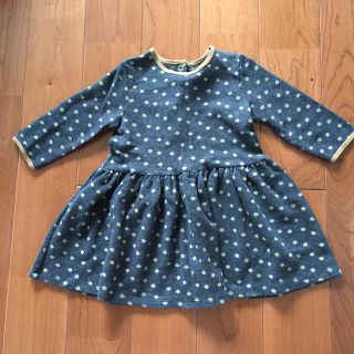 プチバトー(PETIT BATEAU)のプチバトー  ワンピース 水玉 ドット柄 95cm/3ans(ワンピース)