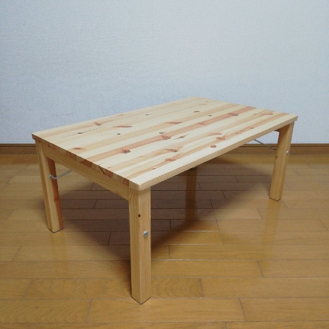 MUJI (無印良品) - 無印良品 パイン材ローテーブル 折り畳み式の通販