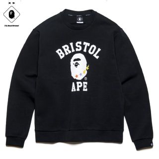 エフシーアールビー(F.C.R.B.)のBAPE x F.C.R.B. COLLEGE CREW NECK限定(スウェット)