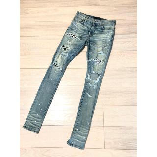 サンローラン(Saint Laurent)の【bb7様】AMIRI アートパッチデニム 28(デニム/ジーンズ)