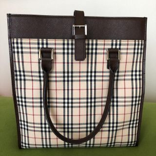 バーバリー(BURBERRY)のバーバリー キャンバス&レザートートバッグ(トートバッグ)