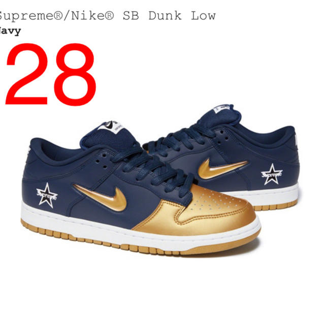 Supreme Nike SB Dunk Low us10 28cm