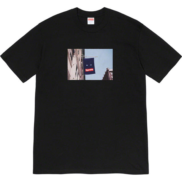 supreme 新品 ブラック S 19AW FW Banner Tee