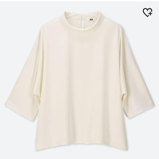 UNIQLO(ユニクロ)のユニクロ ドレープブラウス 七分袖 Ｍサイズ レディースのトップス(シャツ/ブラウス(長袖/七分))の商品写真