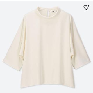 ユニクロ(UNIQLO)のユニクロ ドレープブラウス 七分袖 Ｍサイズ(シャツ/ブラウス(長袖/七分))