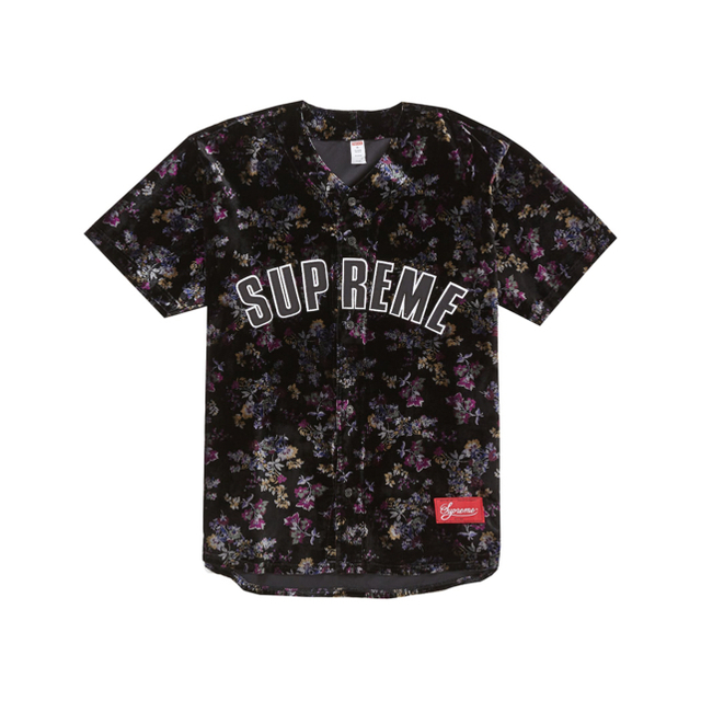 Supreme - Supreme Floral Velour Baseball Jersey Lの通販 by ys ...
